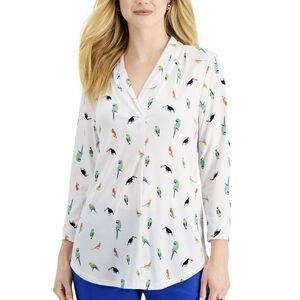 Charter Club women's 3/4 sleeve blouse